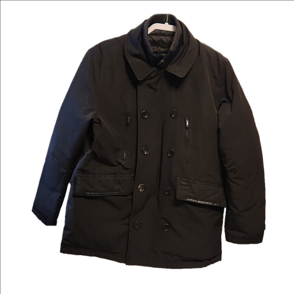 TUMI double zip & double-breasted down parka jacket sz XL
